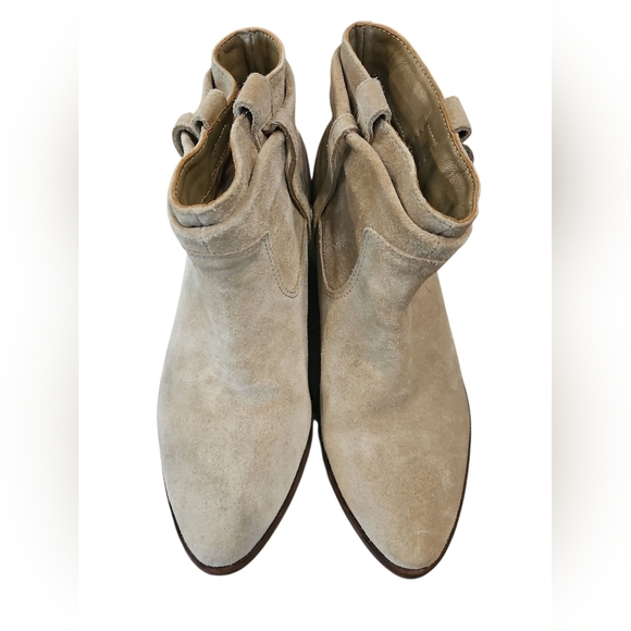 JOIE SZ 36.5/6 Boho Ajax AnkleFall Bootie Tan Suede Western Pull On 1.75" Heel - Picture 7 of 10